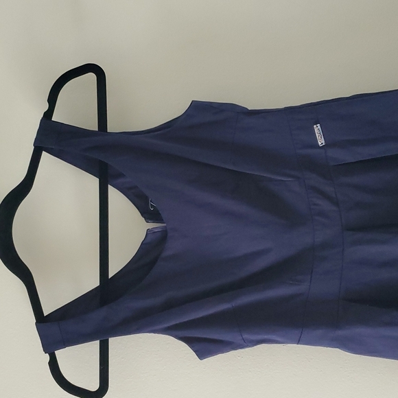 Navy Blue  Pleated Uniform Dress Sz M - Picture 3 of 12
